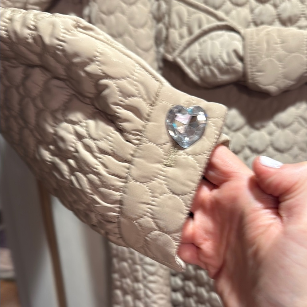 Betsey Johnson Quilted Tan Swing Jacket - Picture 7 of 9